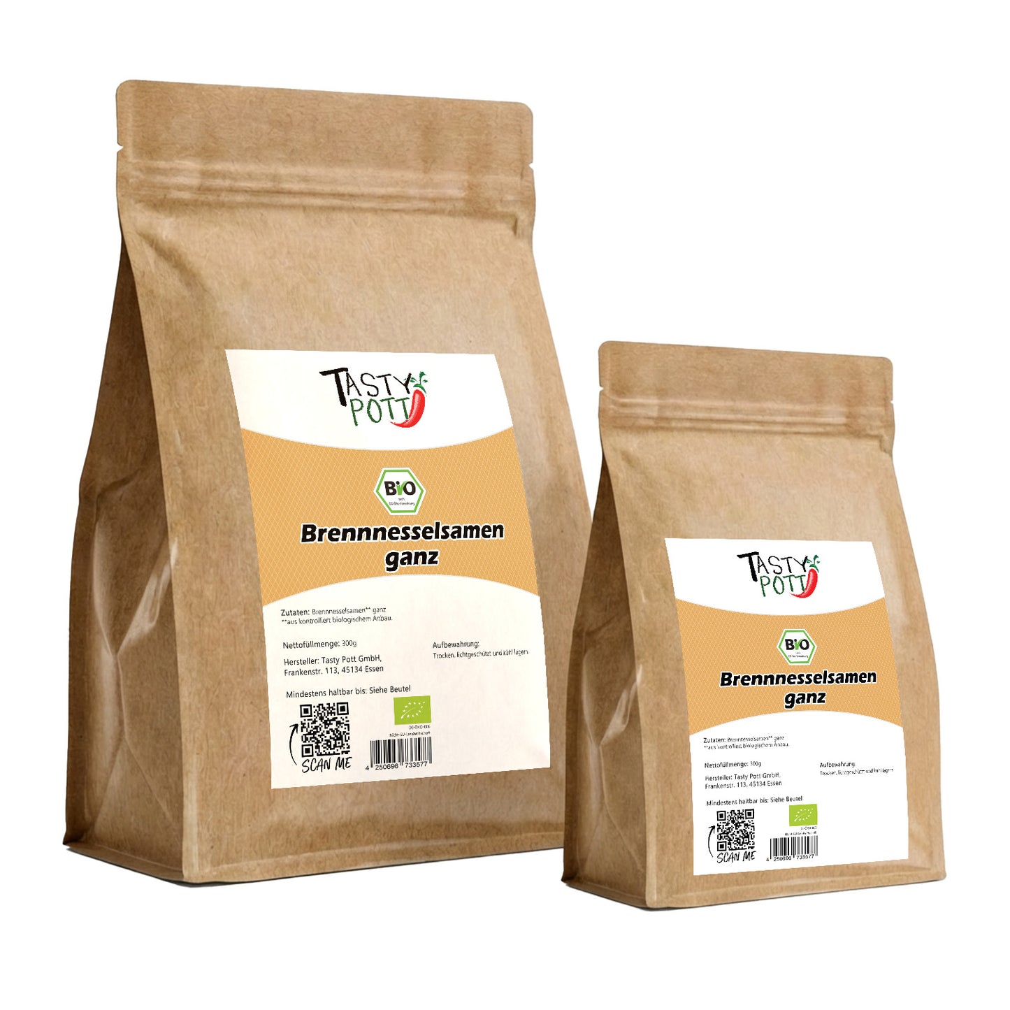Bio Brennnesselsamen ganz - ab 300g Beutel von Tasty Pott