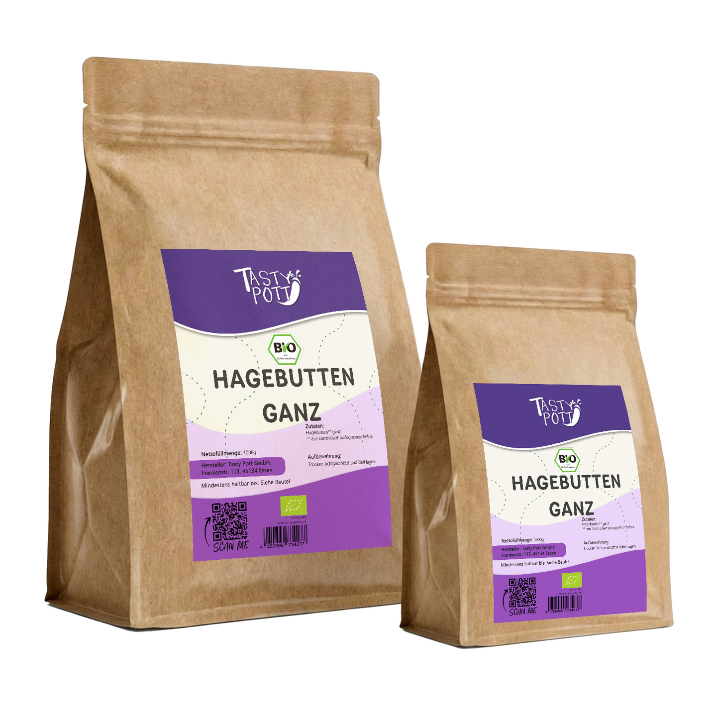 Bio Hagebutten ganz getrocknet - ab 1kg Beutel