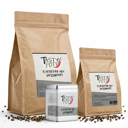 11 Pfeffer Symphonie geschrotet - Im Beutel ab 30g von Tasty Pott