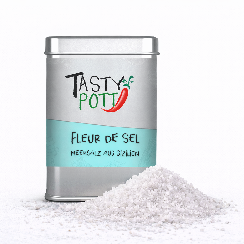 Fleur de Sel Meersalz 150g Dose von Tasty Pott