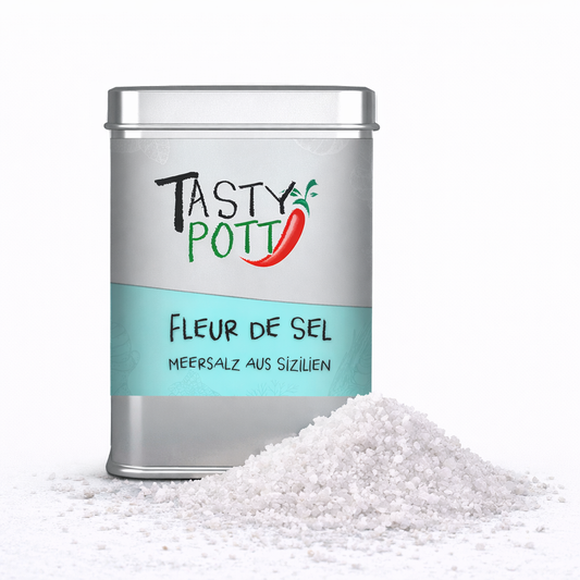 Fleur de Sel Meersalz 150g Dose von Tasty Pott
