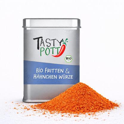Bio Fritten & Hähnchen Gewürz 100g Dose von Tasty Pott