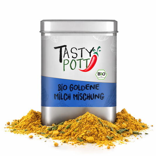 Bio Goldene Milch Mischung - 80g Dose von Tasty Pott