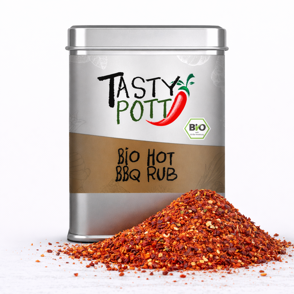 Bio Hot BBQ Rub - 100g Dose von Tasty Pott