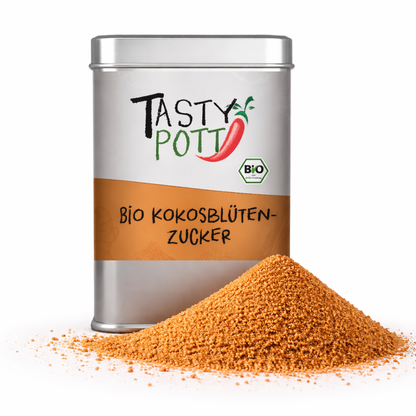 Bio Kokosblütenzucker 100g - Natürlicher Süßstoff von Tasty Pott