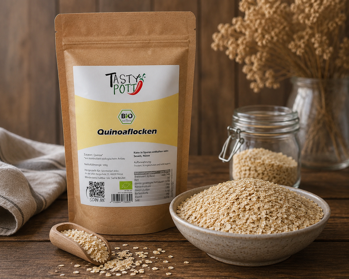 Bio Quinoa Flocken - ab 500g Beutel