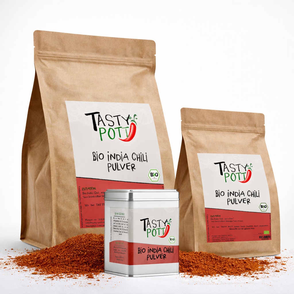 Bio India Chili - gemahlen - Im Beutel ab 30g von Tasty Pott