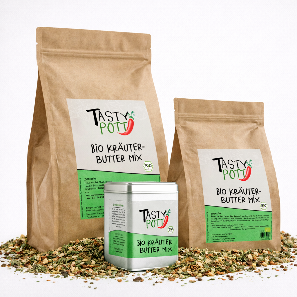 Bio Kräuterbutter Mix - ab 30g Nachfüllbeutel von Tasty Pott