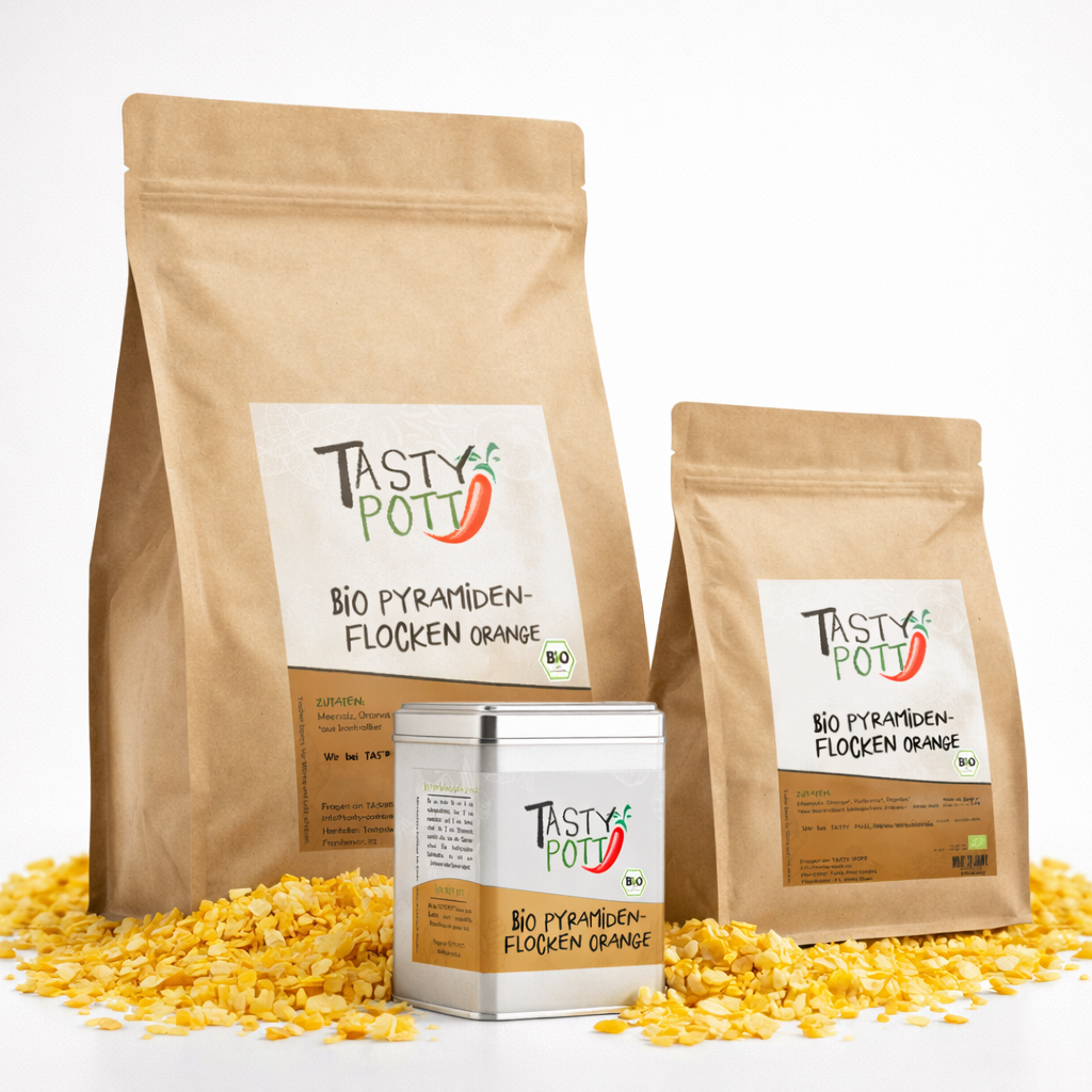 Bio Pyramidenflocken Orange  Im Beutel ab 30g von Tasty Pott