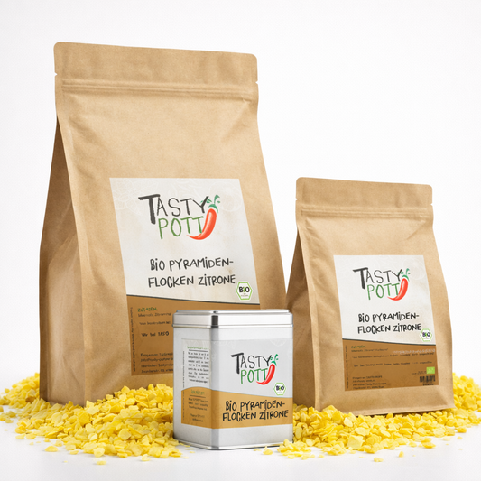 Bio Pyramidenflocken - Zitrone Salz im Beutel von Tasty Pott