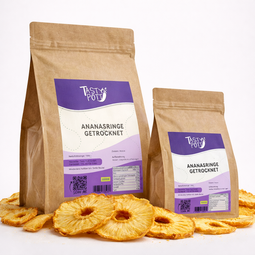 Getrocknete Ananasringe - ab 1kg von Tasty Pott