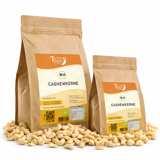 Bio Cashewkerne, ganz - ab 1Kg von Tasty Pott