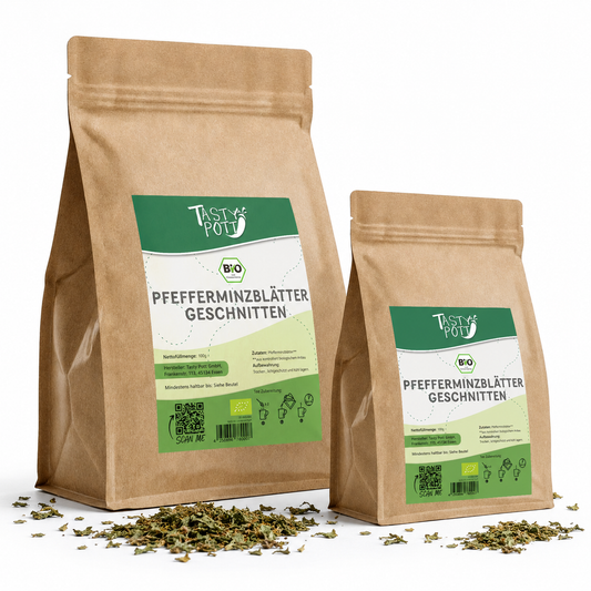 Bio Pfefferminzblätter geschnitten - ab 100g Beutel von Tasty Pott