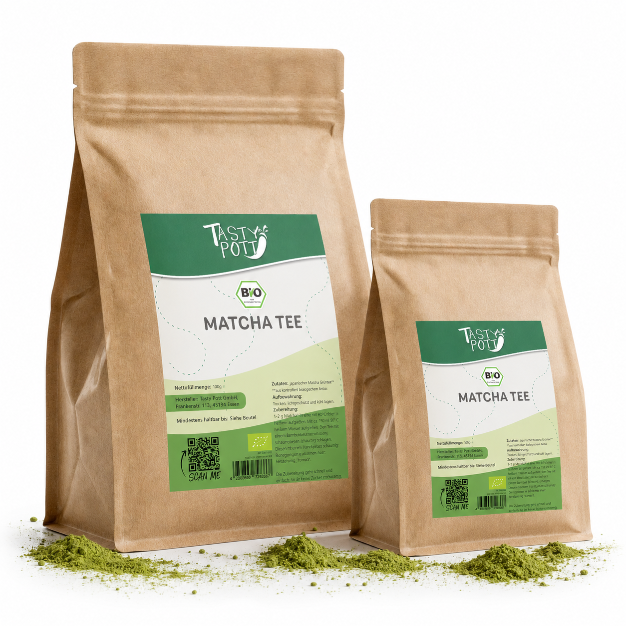 Bio Matcha Tee Pulver - ab 100g Beutel
