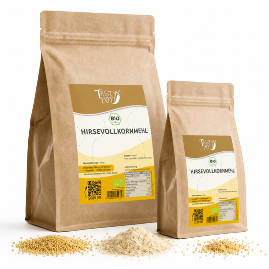 Bio Hirsevollkornmehl glutenfrei - ab 1kg von Tasty Pott