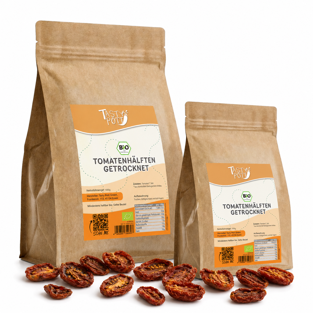 Bio getrocknete Tomaten - ab 1 kg Beutel
