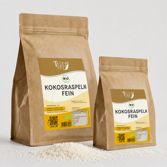 Bio Kokosraspeln fein - ab 1kg Beutel von Tasty Pott