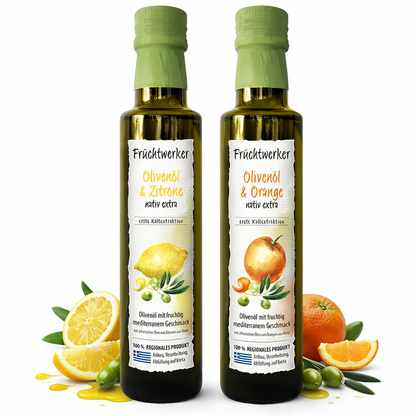 Fruchtwerker Olivenöl Set: Zitrone & Orange 250ml