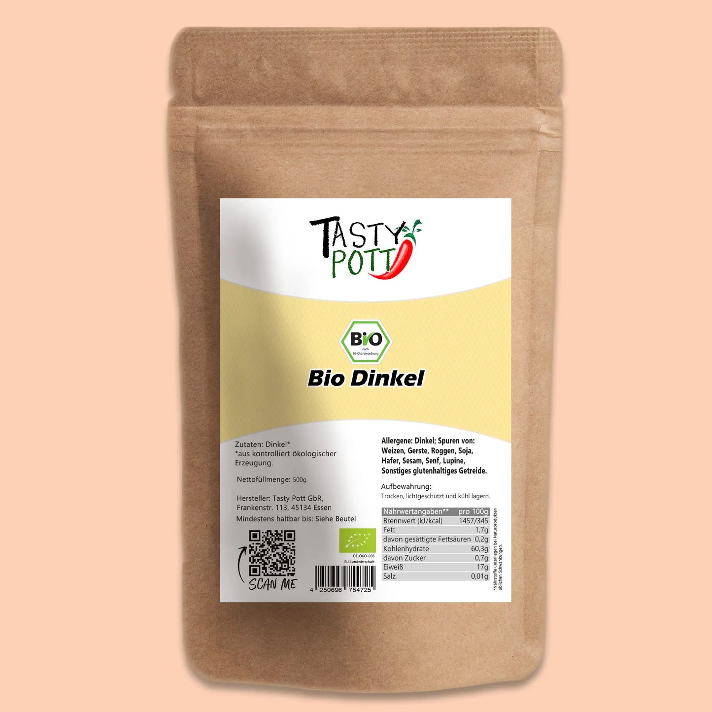 Tasty Pott Bio Dinkel – Im Beutel Tasty Pott