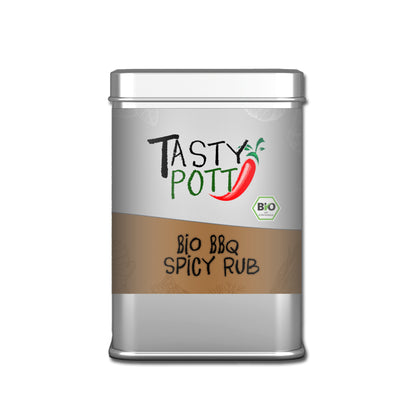 Bio BBQ Gewürz Spicy Dust - 100g Dose von Tasty Pott