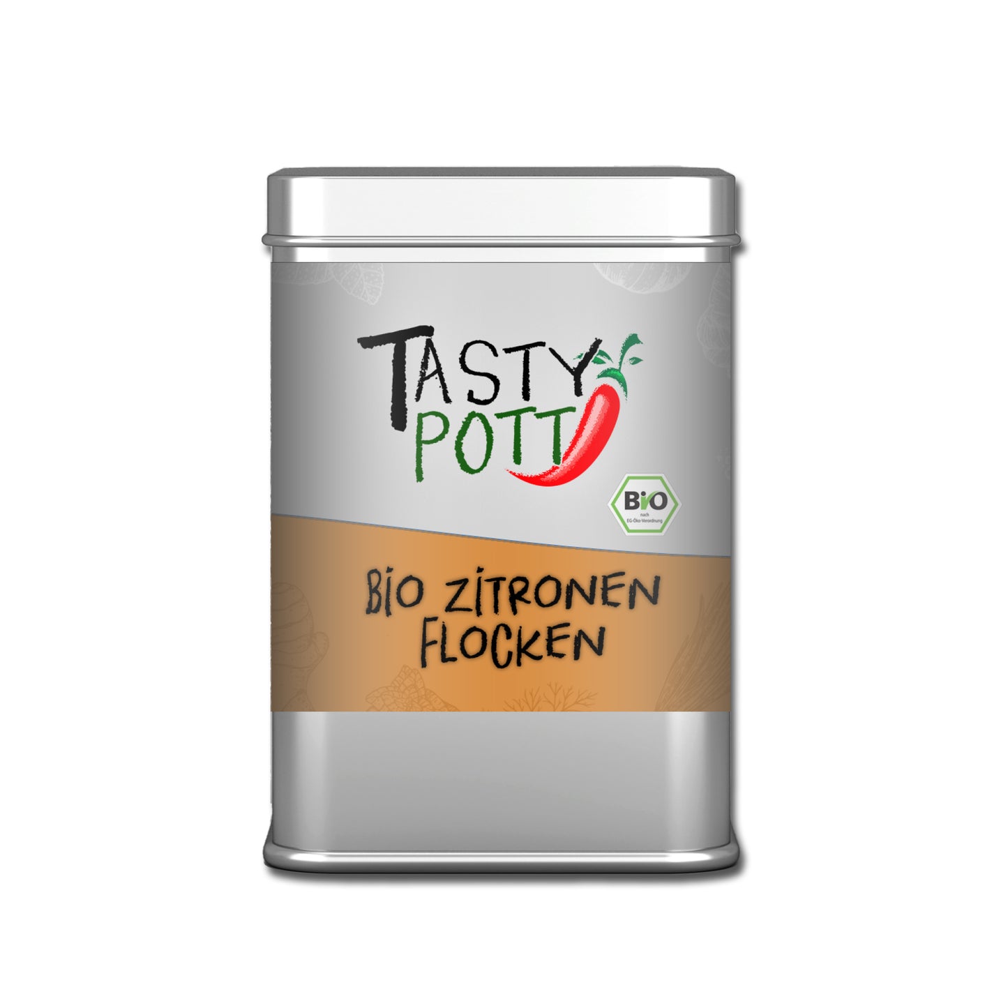Bio Zitronenflocken - 100g Dose von Tasty Pott