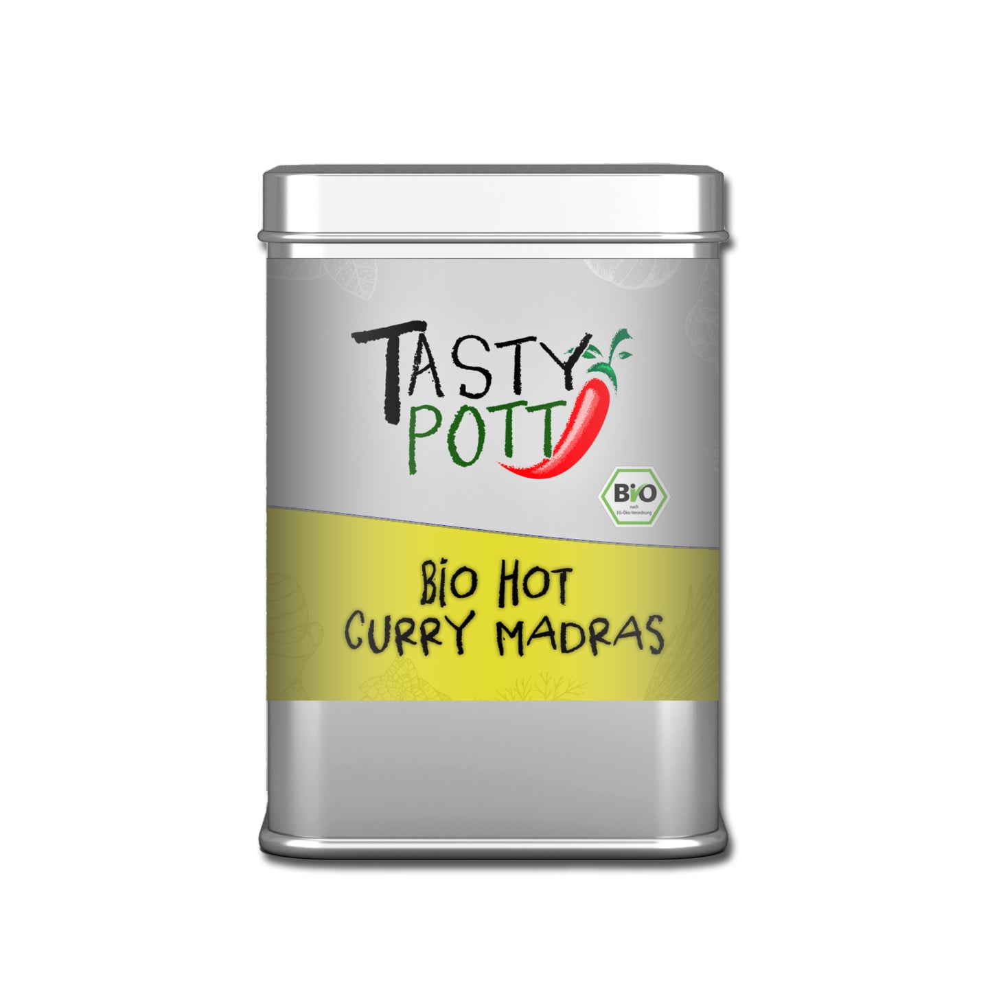 Hot Curry Madras - Bio Gewürz (scharf) - 100g Dose Tasty Pott