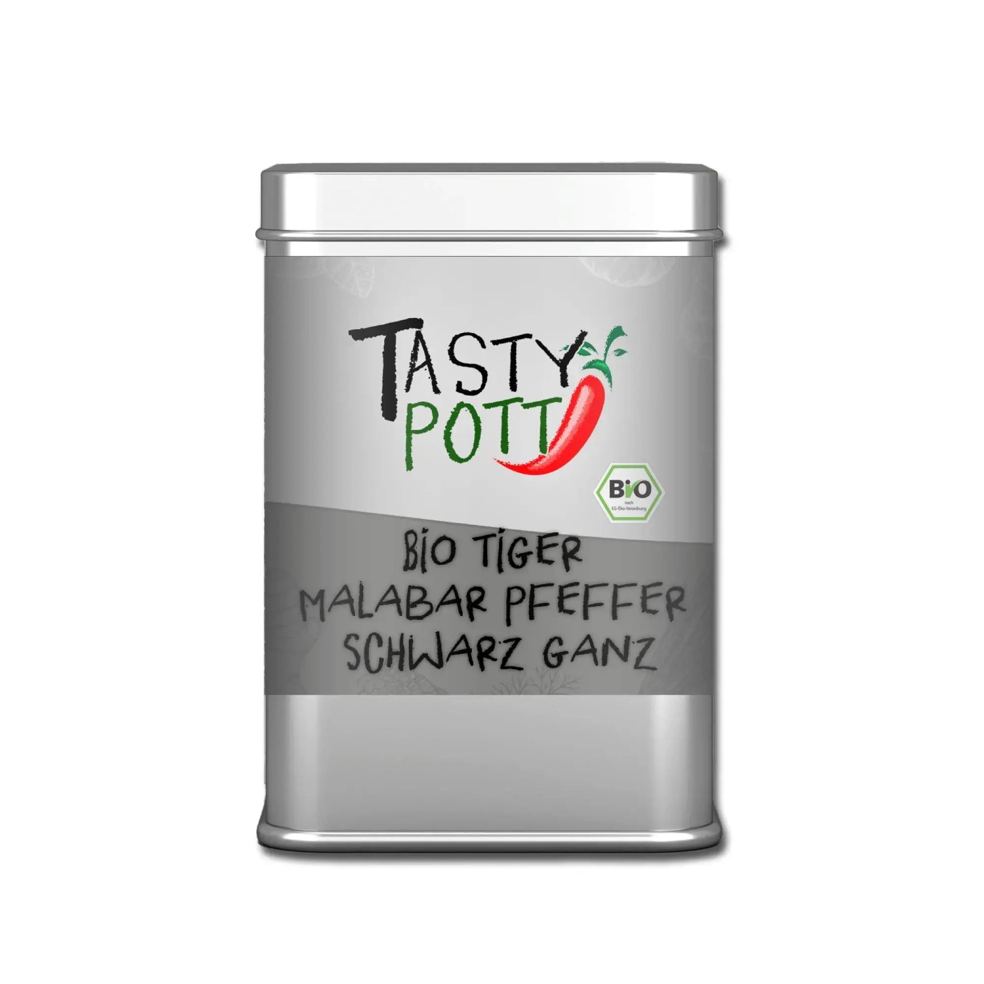 Tiger Bio Malabar Pfeffer schwarz - 100g Dose von Tasty Pott Tasty Pott