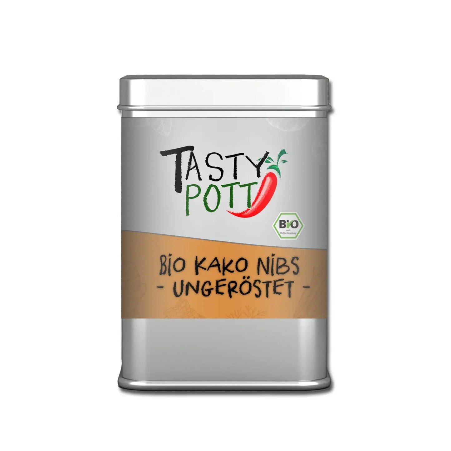 Bio Kakao Nibs ungeröstet - 75g Dose von Tasty Pott Tasty Pott