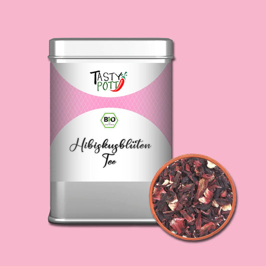 Bio Hibiskusblüten Tee - 20g Dose von Tasty Pott - Tasty Pott