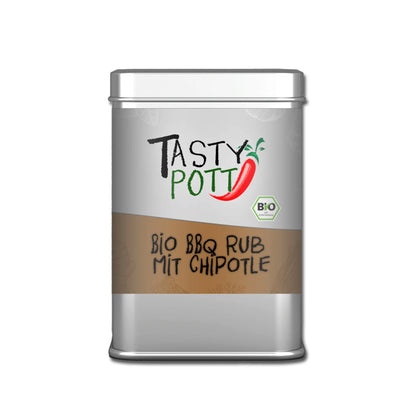 Tasty Pott Bio BBQ Rub mit Chipotle - 100g Dose Tasty Pott
