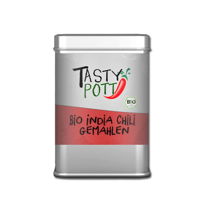 Bio Indien Chili - Extra Hot Chilipulver 80g - Tasty Pott Tasty Pott