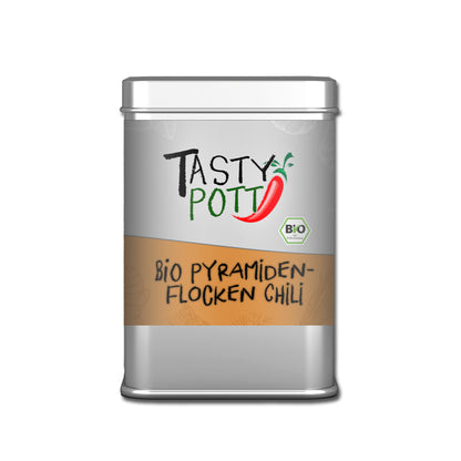 Bio Pyramidensalz mit Chili - 85g Dose von Tasty Pott