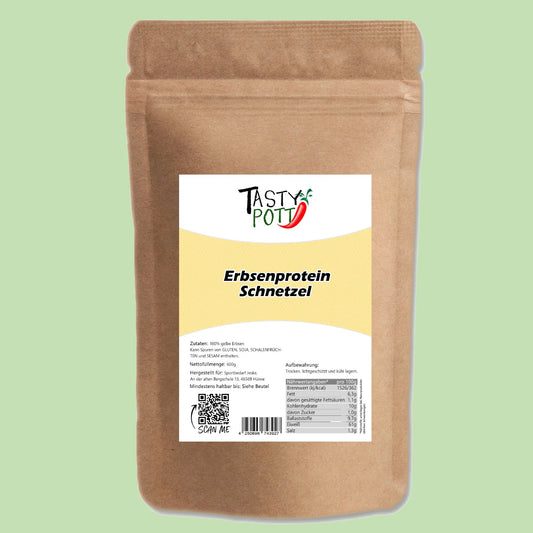 Erbsenprotein Schnetzel - vegane Alternative - 600g von Tasty Pott - Tasty Pott