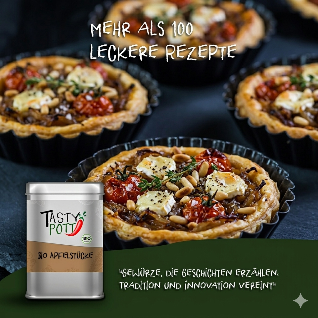 Bio Apfelstücke 60g - Kleine Fruchtstücke von Tasty Pott