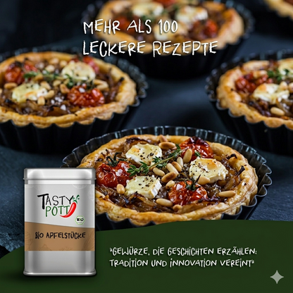 Bio Apfelstücke 60g - Kleine Fruchtstücke von Tasty Pott