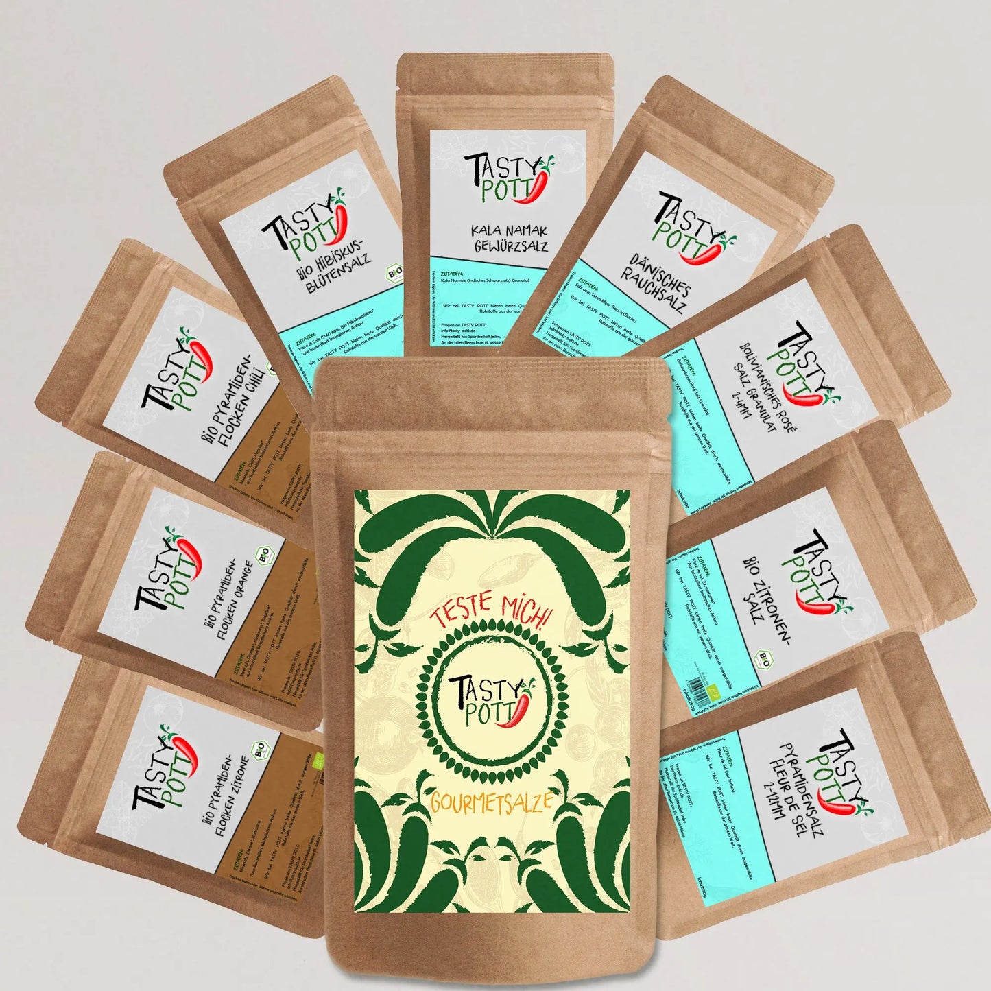 Tasty Pott Gourmet Salze Set - 9x30g Gewürzsalze Tasty Pott