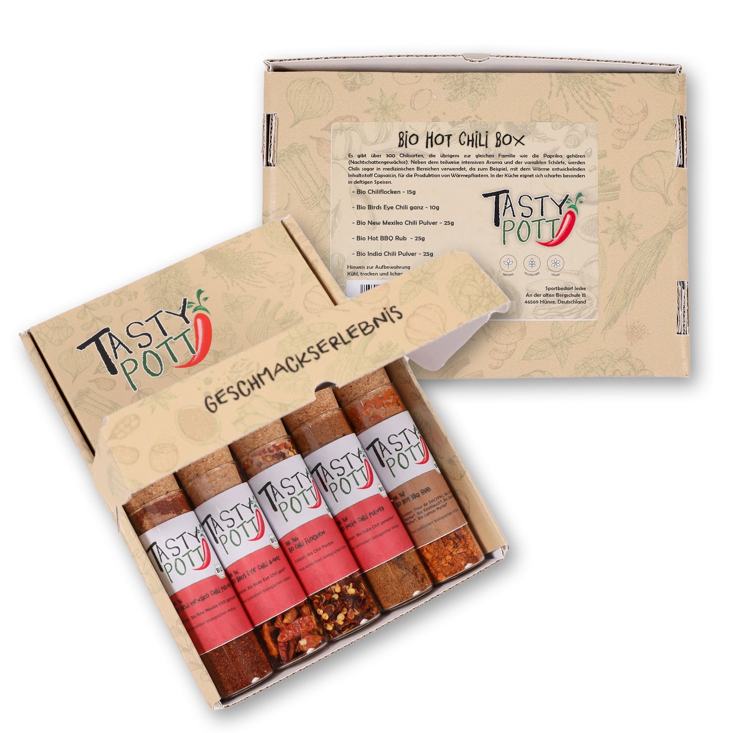 Gewürze Geschenkbox - 11 Kombinationen möglich - von Tasty Pott