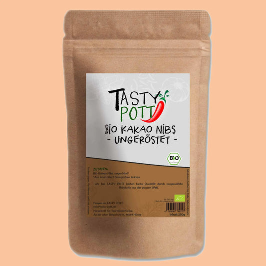 Tasty Pott Bio Kakaonibs 1kg - Crunchige Schokoladenstückchen - Tasty Pott