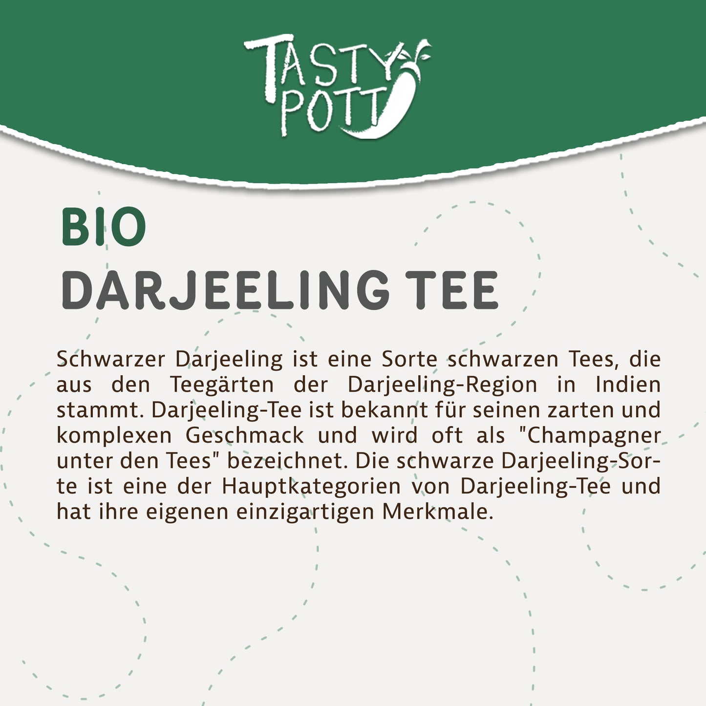 Bio Darjeeling Tee - 50g Dose von Tasty Pott — Abbildung 2