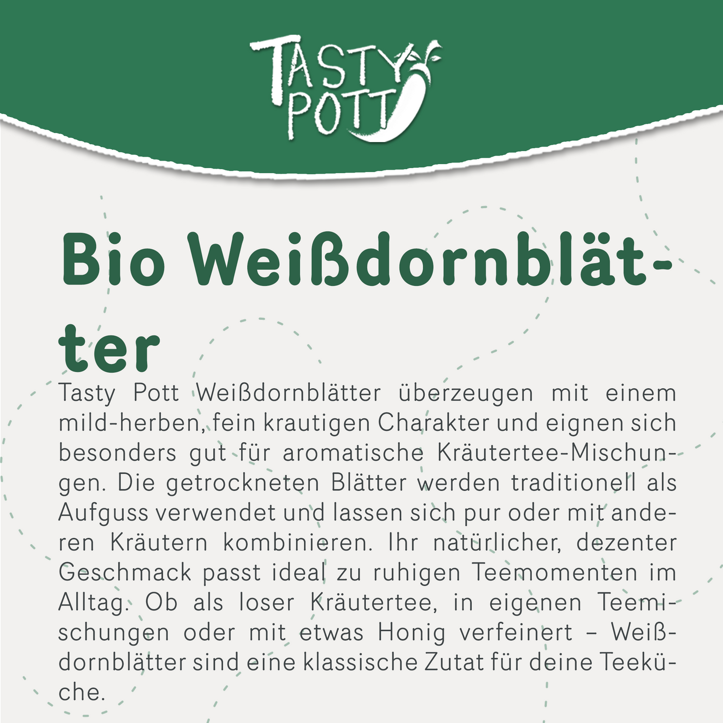 Bio Weißdornblätter mit Blüten - ab 100g Beutel