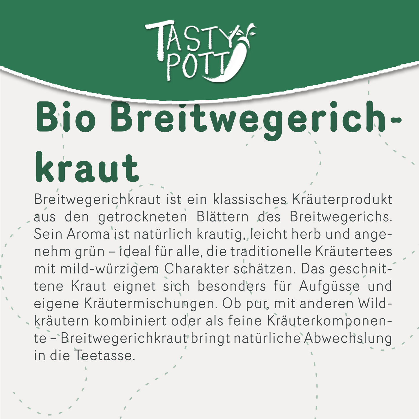 Breitwegerichkraut geschnitten – im Beutel