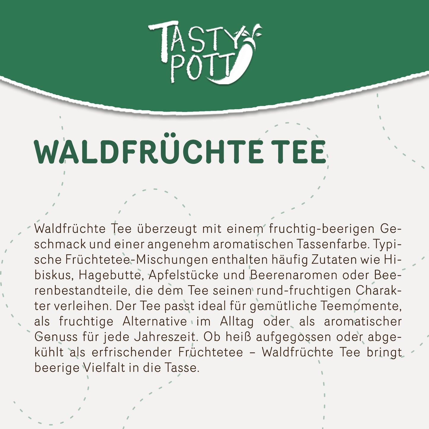 Tasty Pott Waldfrüchte Tee - Früchtetee - 80g Dose — Abbildung 2