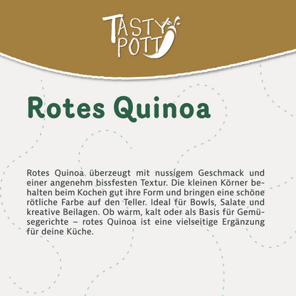 Bio Quinoa Rot 2 kg - Glutenfrei & Nussig - im Beutel von Tasty Pott