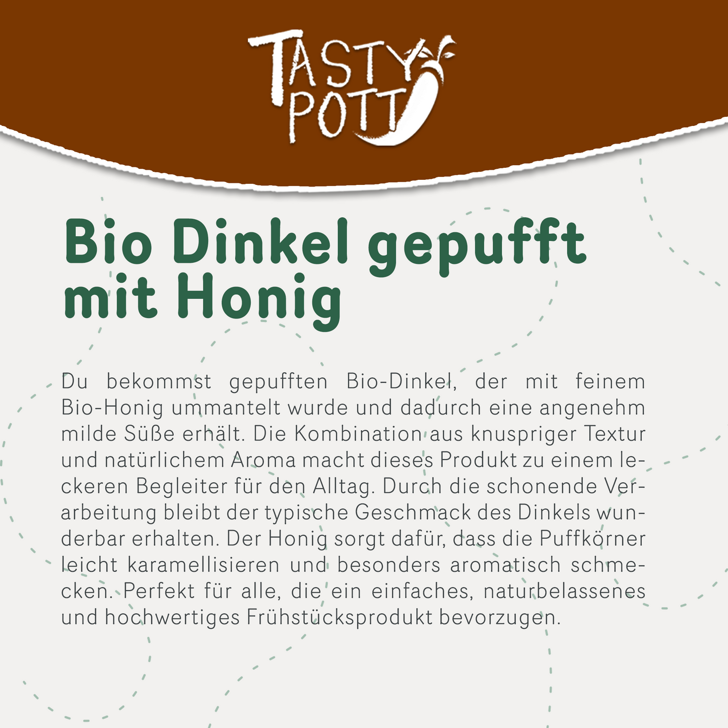 Bio Dinkel gepufft mit Honig - ab 400g Beutel