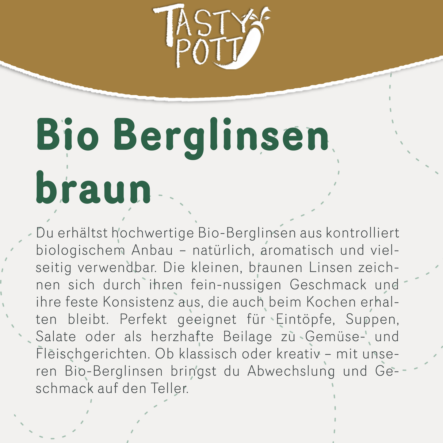 Bio Berglinsen braun - ab 1kg Beutel