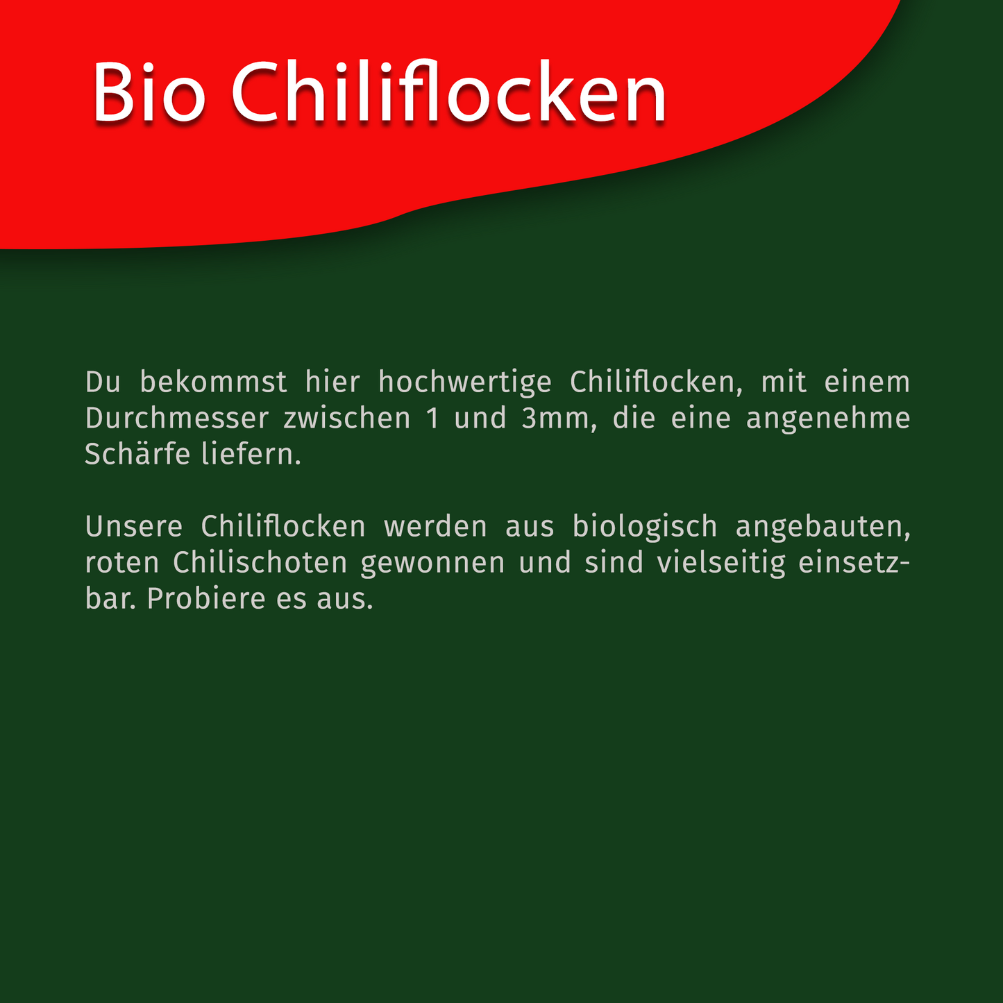 Bio Chiliflocken scharf - 50g von Tasty Pott