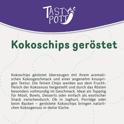 Kokoschips geröstet & gesüßt - ab 1 kg Beutel von Tasty Pott