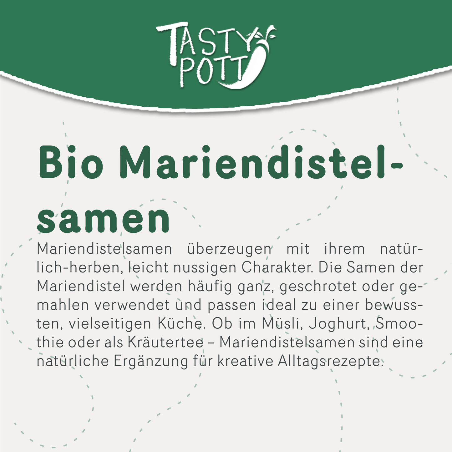 Bio Mariendistelsamen - ganze Samen - ab 500g von Tasty Pott