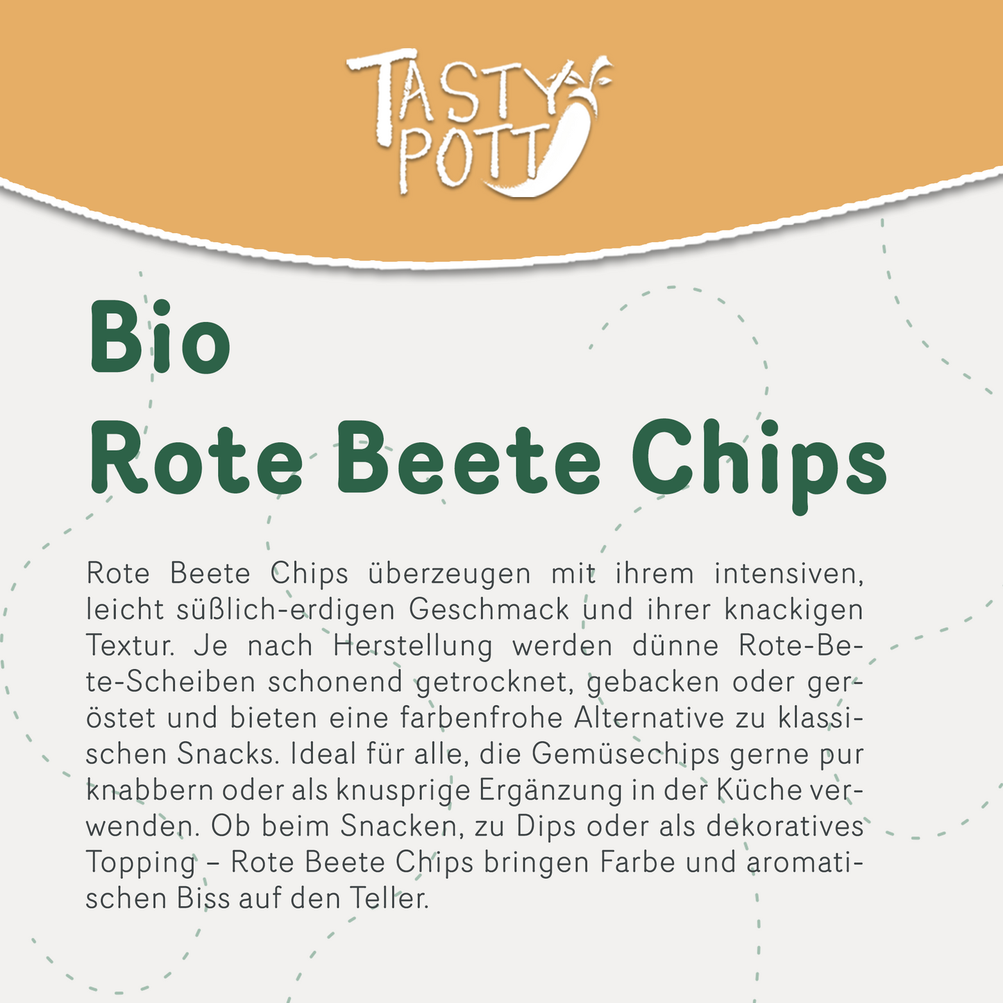 Bio Rote Beete Chips ab 200g von Tasty Pott