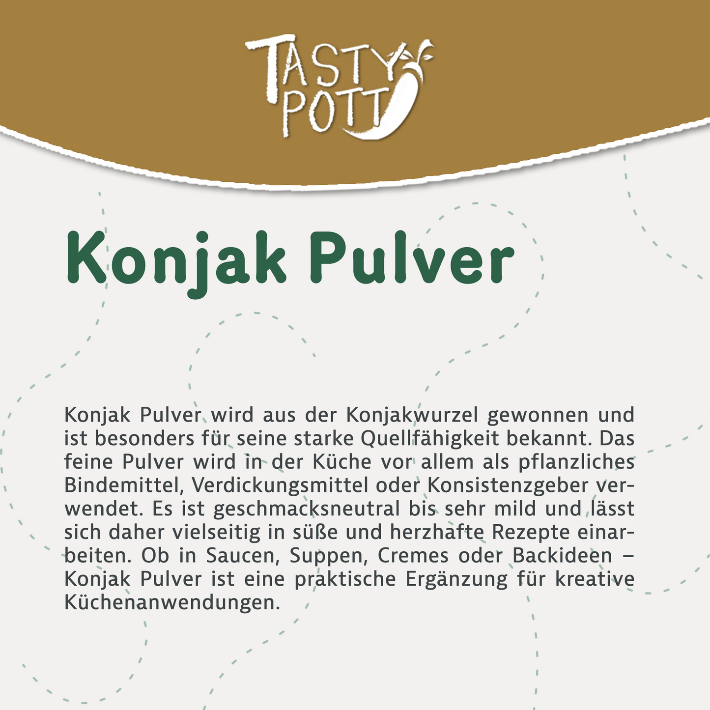 Konjak Pulver im Beutel ab 250g von Tasty Pott